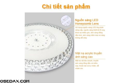 Đèn ốp trần trang trí phòng khách